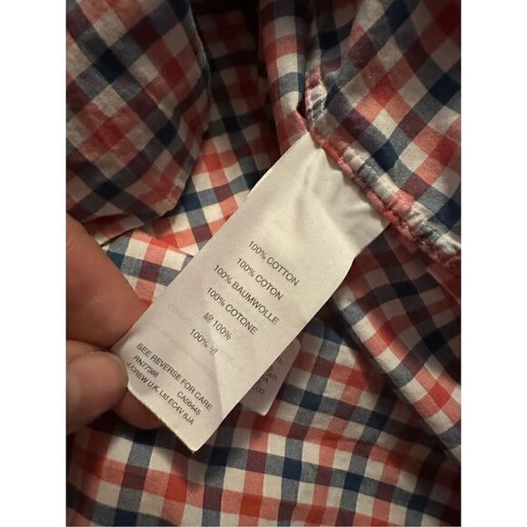 J.CREW Ludlow Fit Men's Button up Shirt Red White Blue Plaid 2ply Cotton Size XL - Picture 6 of 9